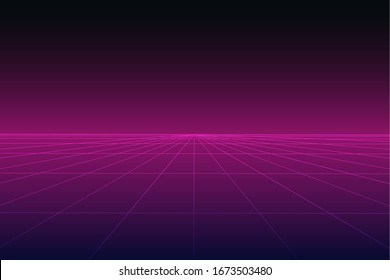 abstract futuristic technology cyber grid background vector illustration