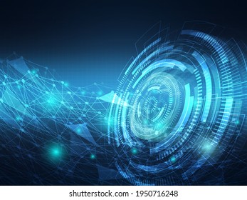 abstract futuristic technology hitech data transfer communication background vector illustration