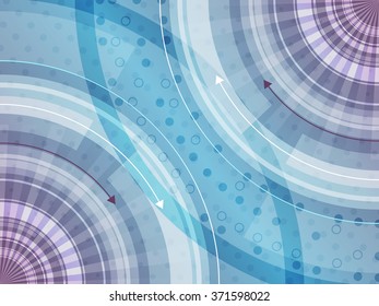Abstract futuristic technology innovation background with circular pattern. Vector illustration.