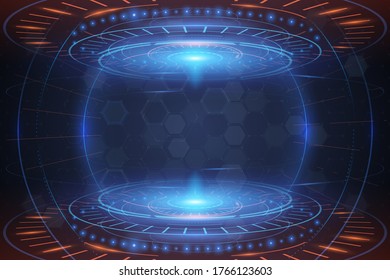 Resumen de fondo de interfaz de tecnología futurista