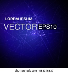 Abstract futuristic technology with linear on dark blue background. Vector design Illustration