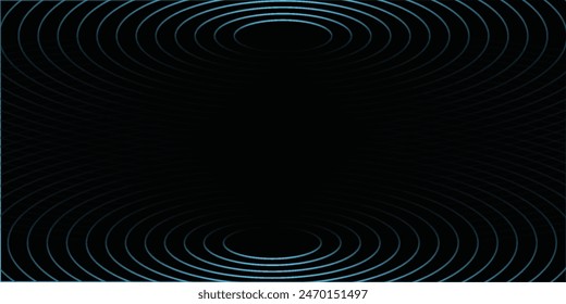 Abstract futuristic technology lines background with red and blue light effect. Gradient circle line pattern design. Glowing lines vector.
