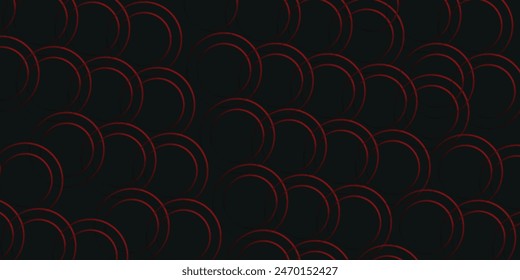 Abstract futuristic technology lines background with red and blue light effect. Gradient circle line pattern design. Glowing lines vector.