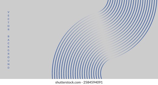 Abstract futuristic technology lines background white grey. Gradient circle line pattern design.