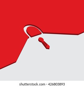 Abstract futuristic technology, lock digital on circuit board
