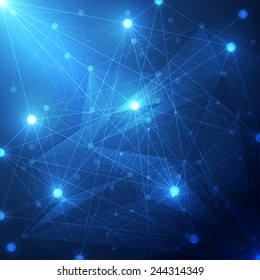 Abstract futuristic technology mesh background, vector illustration