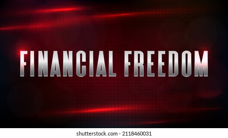 tecnología futurista abstracta fondo rojo de la libertad financiera