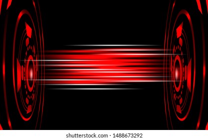 Abstract futuristic technology with red light texture on the black background. Vector design template for use element cover, banner, website, corporate