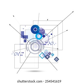Abstract  futuristic technology style card. Vector illustration