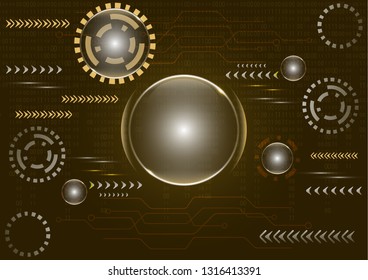 Abstract futuristic technology style. Elegant bright colored background for business technical presentations. Geometric technology with a gear shape for website and engineering design solutions
