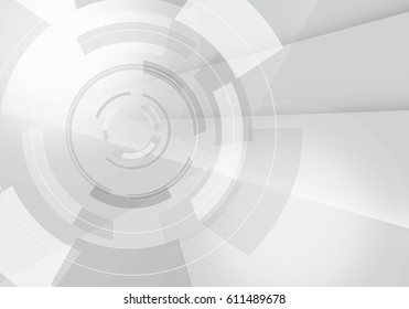 Abstract futuristic technology style,vector illustration.Elegant gray backdrop for business tech presentations.Geometric technology with gear shape for web site and engineering design solutions