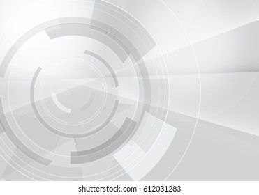 Abstract futuristic technology style,vector illustration.Elegant gray backdrop for business tech presentations.Geometric technology with gear shape for web site and engineering design solutions