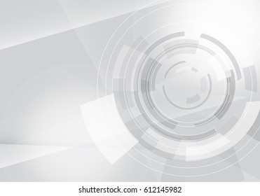 Abstract futuristic technology style,vector illustration.Elegant gray backdrop for business tech presentations.Geometric technology with gear shape for web site and engineering design solutions