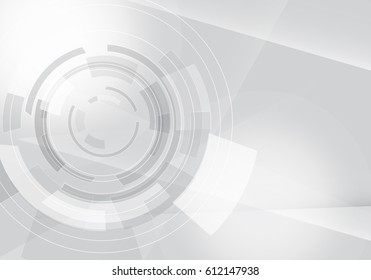 Abstract futuristic technology style,vector illustration.Elegant gray backdrop for business tech presentations.Geometric technology with gear shape for web site and engineering design solutions