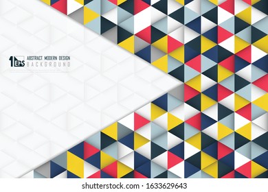 Abstract futuristic technology of triangle pattern design geometric tech background. Decorate for ad, poster, artwork, template design. illustration vector eps10
