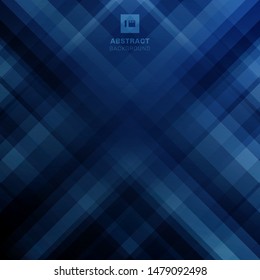 Abstract futuristic template geometric diagonal lines grid on dark blue background. Vector illustration