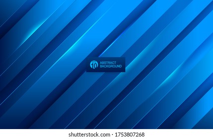 Abstract futuristic template geometric diagonal lines on dark blue background. Modern tech concept. You can use for cover brochure template, poster, banner web, print ad, etc. Vector illustration