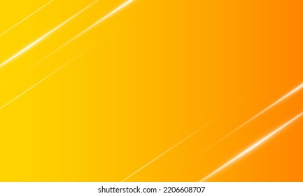 Abstract futuristic template geometric diagonal lines on yellow orange background. Modern tech vector design