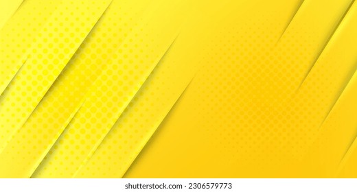 Abstract futuristic template geometric diagonal lines on yellow orange background.