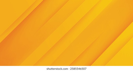 Abstract futuristic template geometric diagonal lines on yellow orange background. Modern tech concept.