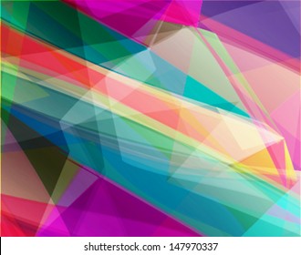 abstract futuristic transparent background with vibrant colors and 3d perspective effect