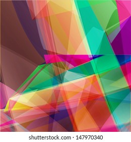 abstract futuristic transparent background with vibrant colors and 3d perspective effect