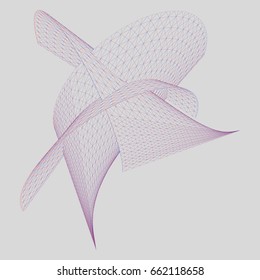 Abstract futuristic vector background.  3D mesh modern network abstract figure isolated on gray.  Dimensional mesh wireframe structure.  