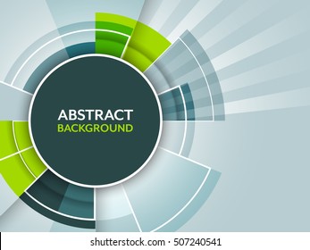 Abstract futuristic vector background with circular pattern and place for your content.