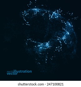 Abstract futuristic vector background, dark art illustration eps10