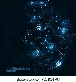 Abstract futuristic vector background, dark art illustration eps10