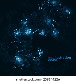 Abstract futuristic vector background, dark art illustration eps10