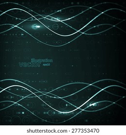 Abstract futuristic vector background, dark art illustration eps10