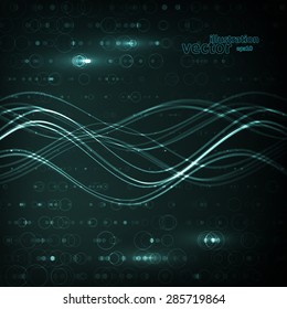Abstract futuristic vector background, dark art illustration eps10
