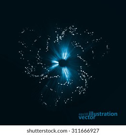 Abstract futuristic vector background, dark art illustration eps10