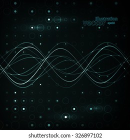 Abstract futuristic vector background, dark art illustration eps10