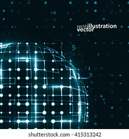 Abstract futuristic vector background, dark art illustration eps10