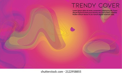 Abstract Futuristic Vector Background with  Dynamic Shapes and Lines. Modern Colorful Gradient Wallpaper. Trendy Digital Design for Your Poster, Banner, Template, Web Page.