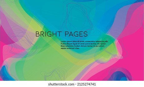 Abstract Futuristic Vector Background with  Dynamic Shapes and Lines. Modern Colorful Gradient Wallpaper. Trendy Digital Design for Your Poster, Banner, Template, Web Page.