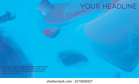 Abstract Futuristic Vector Background with  Dynamic Shapes and Lines. Modern Colorful Gradient Wallpaper. Trendy Digital Design for Your Poster, Banner, Template, Web Page.