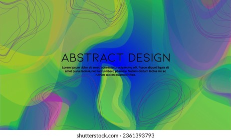 Abstract Futuristic Vector Background with  Dynamic Shapes and Lines. Modern Colorful Gradient Wallpaper. Trendy Digital Design for Your Poster, Banner, Template, Web Page.