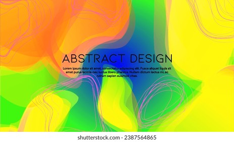 Abstract Futuristic Vector Background with  Dynamic Shapes and Lines. Modern Colorful Gradient Wallpaper. Trendy Digital Design for Your Poster, Banner, Template, Web Page.