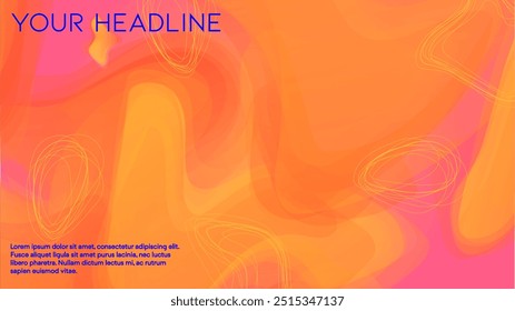 Abstract Futuristic Vector Background with  Dynamic Shapes and Lines. Modern Colorful Gradient Wallpaper. Trendy Digital Design for Your Poster, Banner, Template, Web Page.