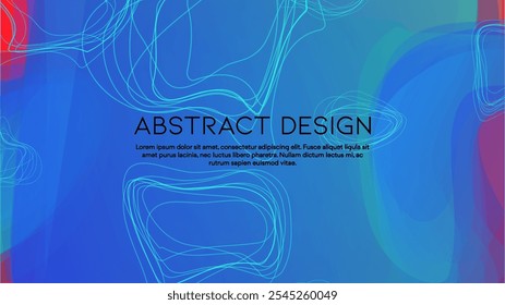 Abstract Futuristic Vector Background with  Dynamic Shapes and Lines. Modern Colorful Gradient Wallpaper. Trendy Digital Design for Your Poster, Banner, Template, Web Page.