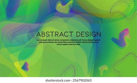 Abstract Futuristic Vector Background with  Dynamic Shapes and Lines. Modern Colorful Gradient Wallpaper. Trendy Digital Design for Your Poster, Banner, Template, Web Page.
