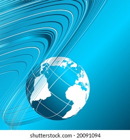 abstract futuristic vector background with Earth