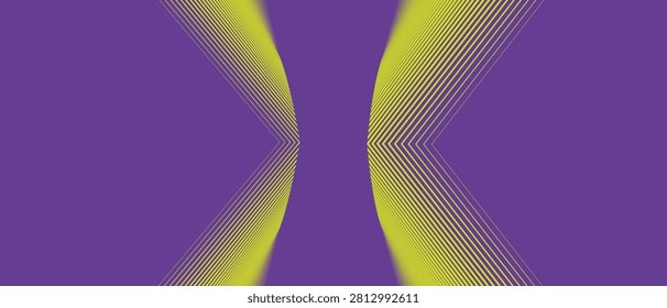 An abstract and futuristic vector background featuring a vibrant purple canvas decorated with bright neon yellow curved lines. The symmetric geometric chevron-like patterns create a dynamic, modern, and high-tech style, making it perfect for gaming banners, cyber themes, technology websites, and creative digital presentations.
#PurpleBackground #NeonYellow #FuturisticDesign #AbstractVector #TechBackground #CyberVibes #GeometricPattern #ModernGraphic #DigitalBanner #StockVector #GamingBackground