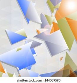 Abstract futuristic vector background with geometric shapes.