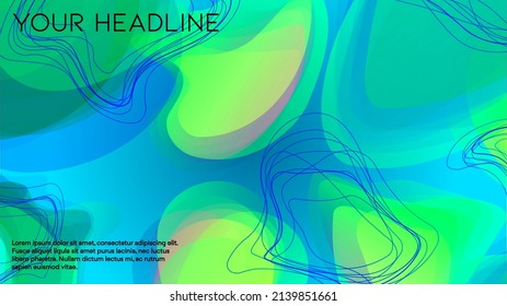 Abstract Futuristic Vector Background with  Geometric Shapes and Lines. Modern Colorful Gradient Wallpaper. Trendy Digital Design for Your Poster, Banner, Template, Web Page.