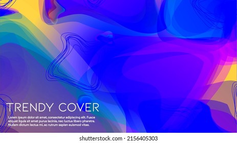Abstract Futuristic Vector Background with  Geometric Shapes and Lines. Modern Colorful Gradient Wallpaper. Trendy Digital Design for Your Poster, Banner, Template, Web Page.