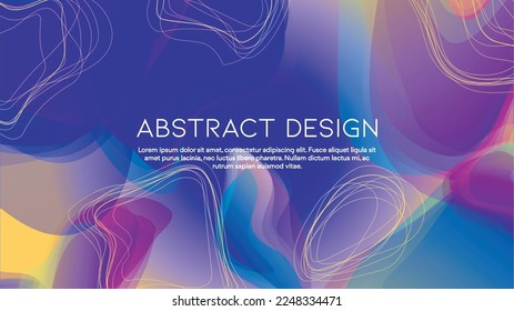 Abstract Futuristic Vector Background with  Geometric Shapes and Lines. Modern Colorful Gradient Wallpaper. Trendy Digital Design for Your Poster, Banner, Template, Web Page.